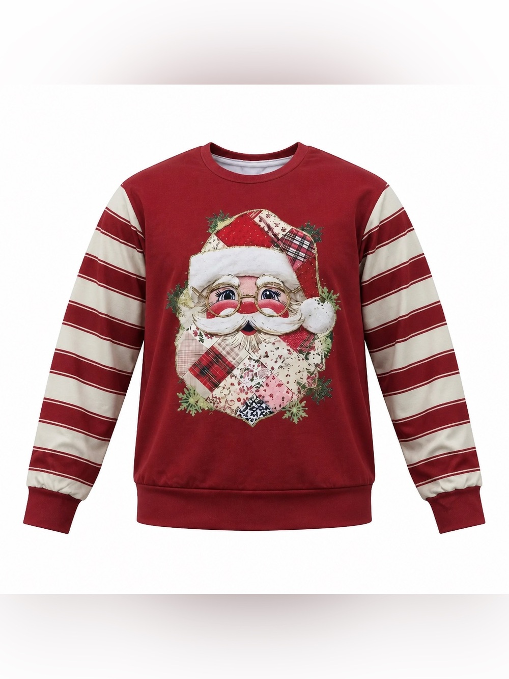 Men’s Red Santa Graphic Crewneck Sweater Size M